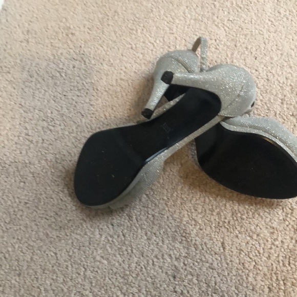 Silver with diamanté buckle shoes. Never worn. - Picture 3 of 3